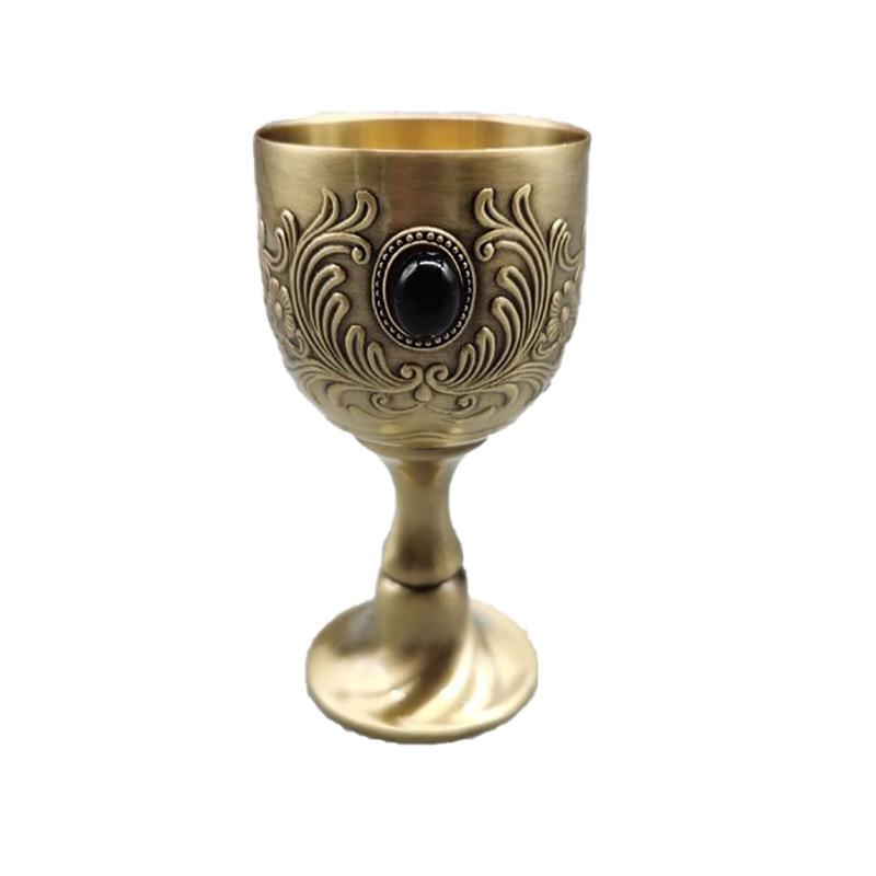 Copperware Brass Rose Wine Cup Brass High Wine Cup Home Tableware Copper Cup Can Be Used Wine Cup Crafts