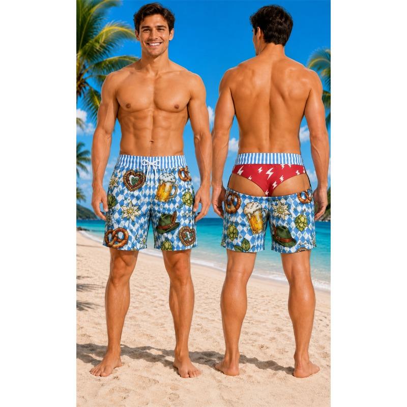 Pantalon de plage motif fesses factices amusant Décontracté 2026 Été Nouveau Homme Impression 3D Short de plage de vacances Cadeau de voyage pour hommes Shorts
