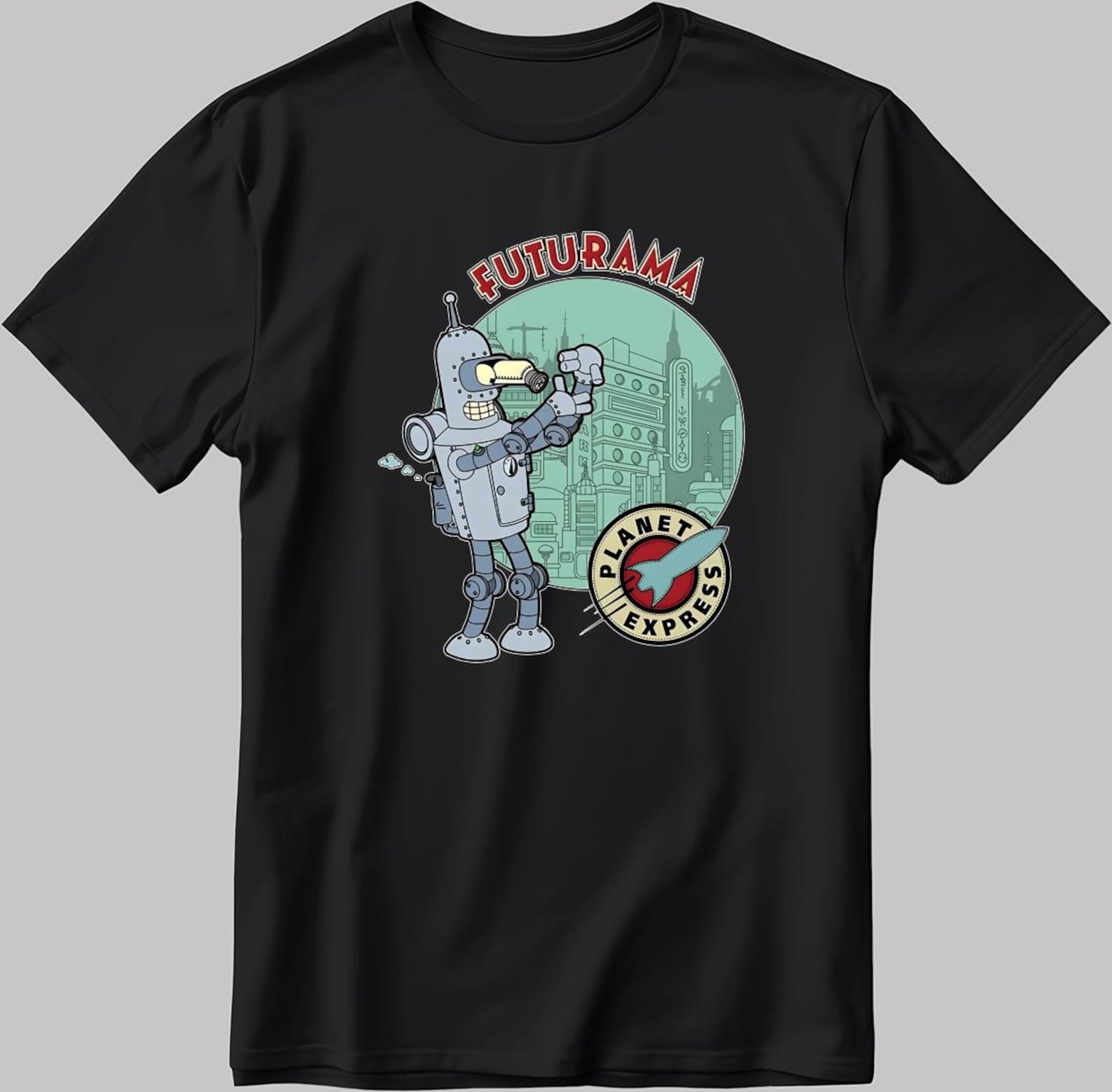Futurama Parody, Planet express Short Sleeve White-Black Men s / Women s T-Shirt P311 M