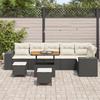 Ensemble de Canapé de Jardin 9 pièces avec Coussins Noir Poly Rattan, Ensemble de Salle à Manger de Jardin 3 pièces 3362025