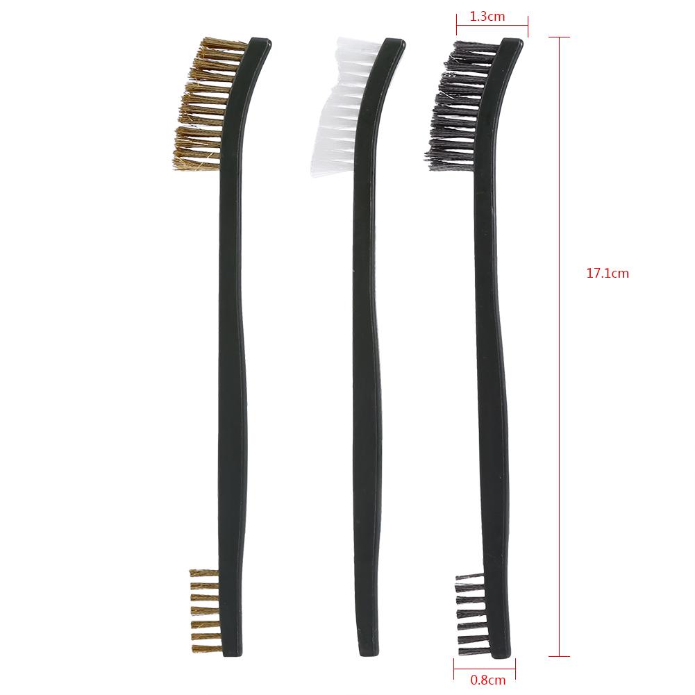 3pcs Double Ended Wire Brush Set Kit   Cleaning Tool   Cleaner Accessory