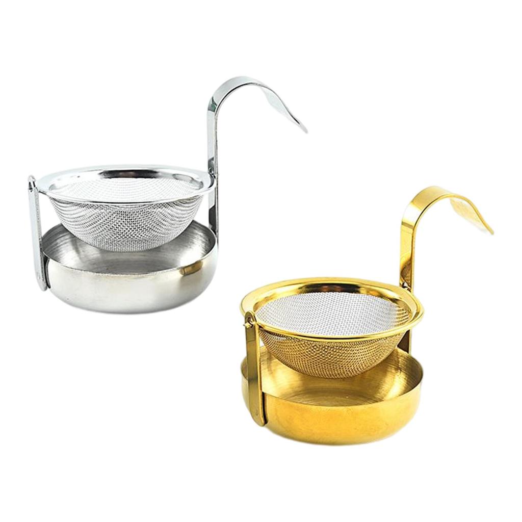 Rotating Tea Strainer with Handle 304 Stainless Steel Kitchen Tool Teaware Tea Filter Kitchen Home Bar