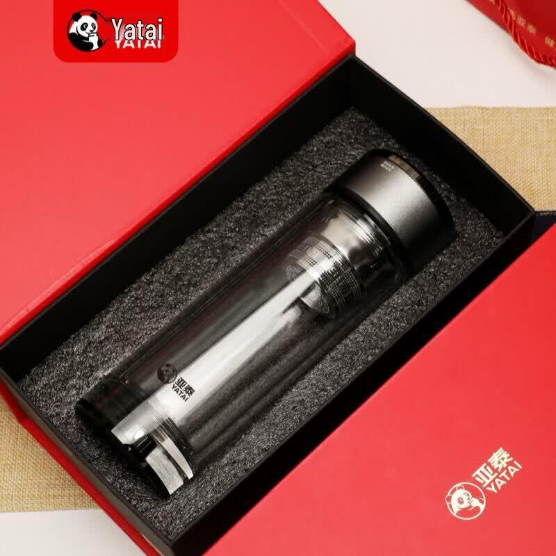 YATAI Double-Wall Glass Tea Tumbler with Infuser