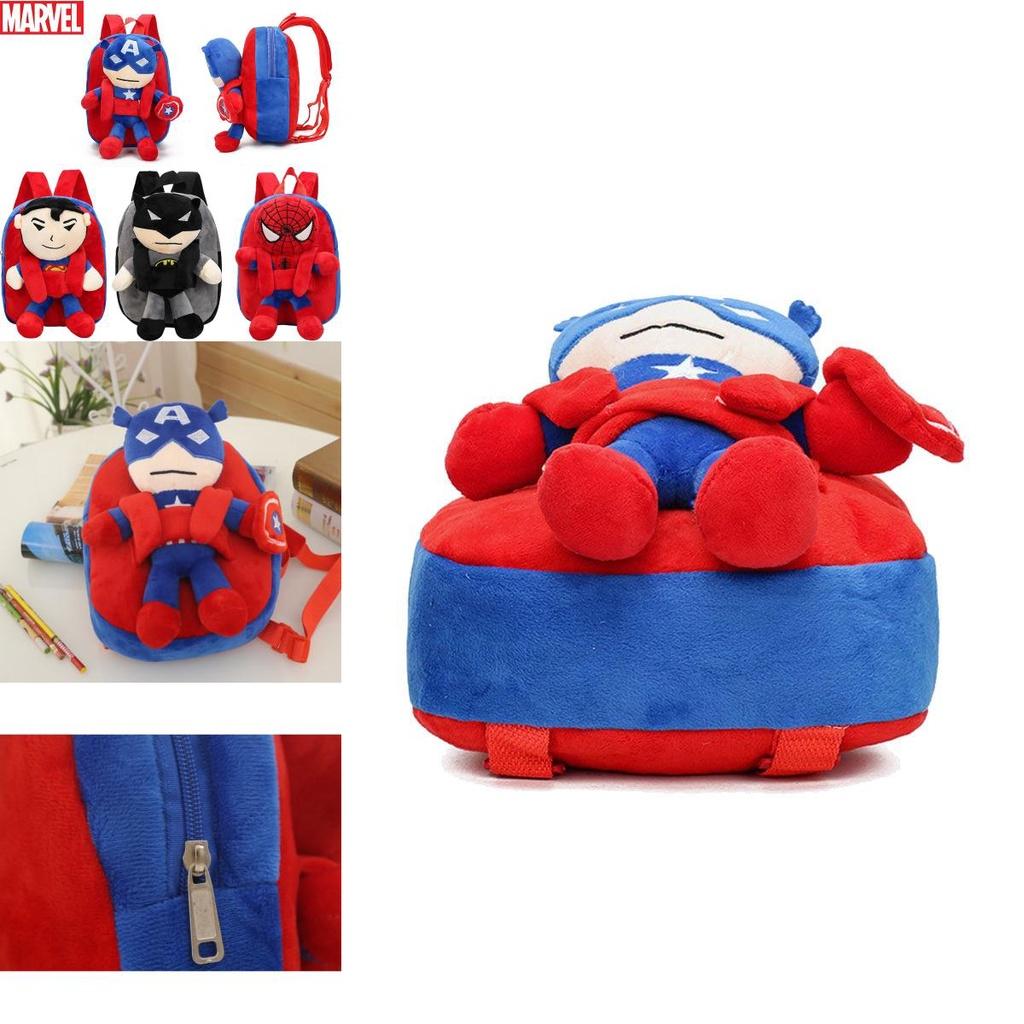 The Avengers Spiderman Captain America Batman Plush Backpack For Kids Durable And Safe