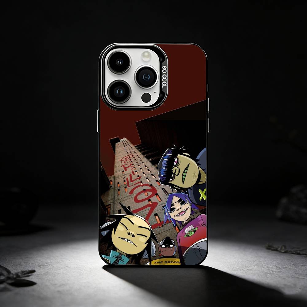 

Anime G-Gorillaz Phone Case For iPhone 17,16,15,14,13,12,11 Plus,Pro Max,XS,Colored silver phone case iPhone14Pro