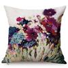 Floral Oil Painting Europe Vibe Home Decor Chair Cushion Cover Cherry Blossoms Garden Cotton Linen Sofa Pillow Case Cojines