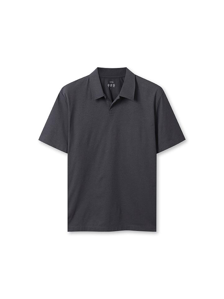 Top Ten Men'S) Quick-Dry Slit Collar Polo Shirt_Msf2Tt1001