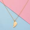 Cross-border Couple Titanium Steel Split Heart Pendant Necklace Set