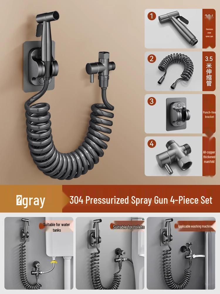 Handbrause aus Vollkupfer mit Doppelfunktion und Hochdruck für das Badezimmer