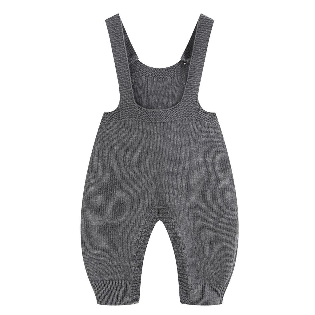 Unisex bawełniane śpioszki z dzianiny z misiem dla noworodka na wiosnę i jesień - Super uroczy design