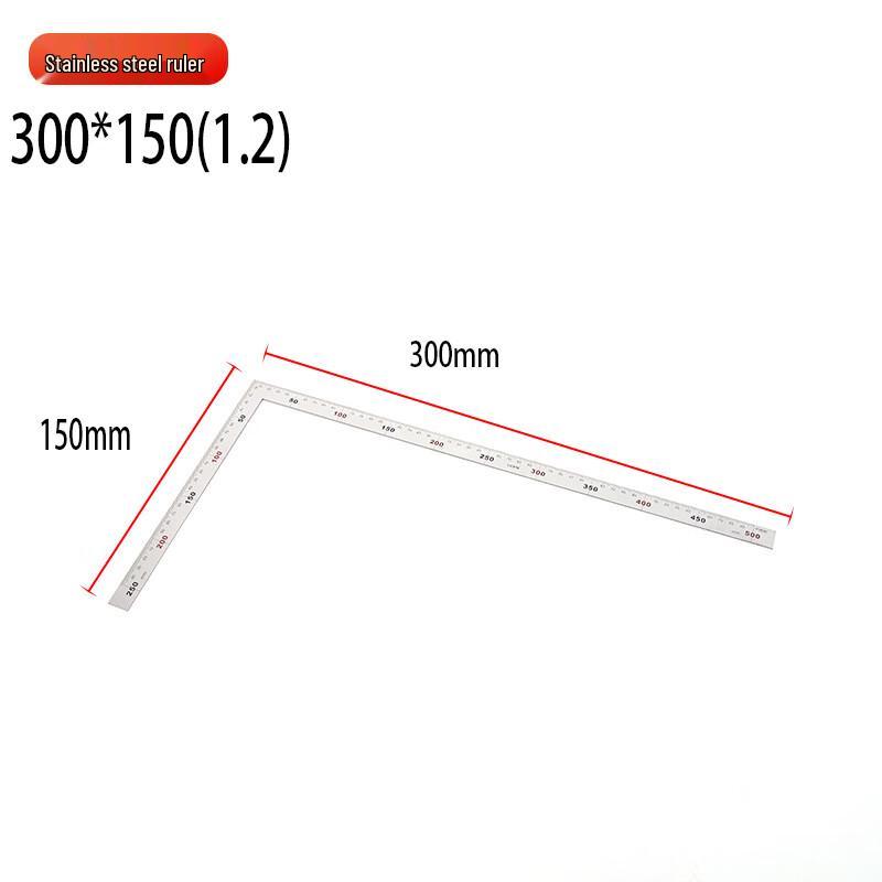 Stainless Steel 90-Degree L-Square Ruler