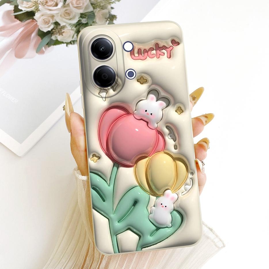 For Vivo Y05 4G Case Cute Dog Panda Cartoon Cover Shockproof Soft TPU Phone Case For Vivo Y11d Y 05 VivoY05 VivoY11d Fundas Bags