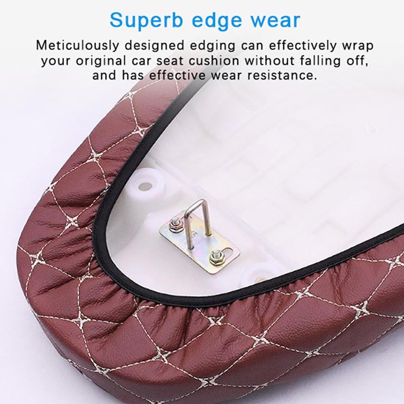 Elektrická koloběžka Motocykl Potah sedadla Odolný proti slunci a zesílený potah sedadla 3D Kožená taška na sedadlo Polštář