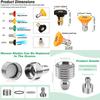 Portable High Pressure Washer Gun, 6 Nozzle Tips, 300 Bar/4350 PSI, 1/4" Quick Connect, M22-14 Hose Fitting for Car Garden Pet