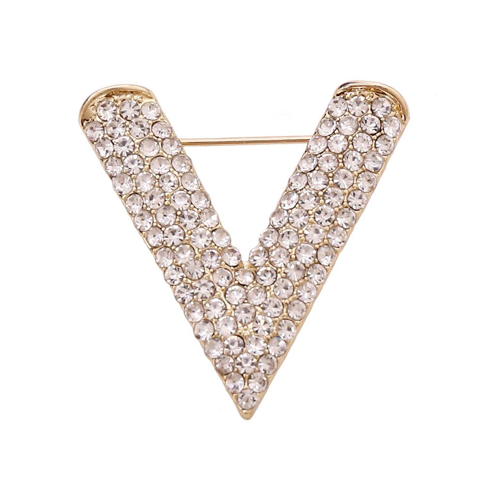 Brooch Women's New Korean Version V-shaped Simple Anti-light, Small Pin Suit Coat Shirt Fixed Accessories 2026