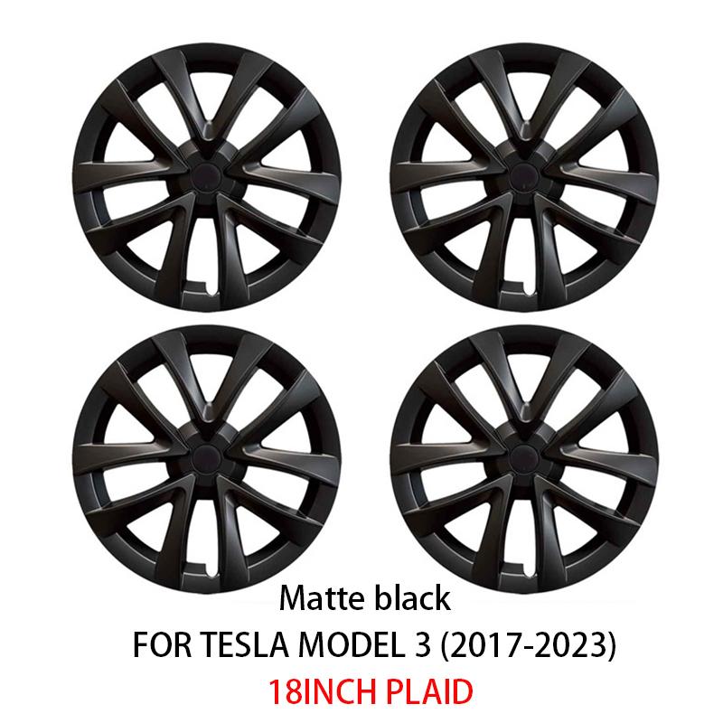 4PCS Hub Cap Performance Replacement Wheel Cap Automobile Full Rim Cover Accessories for Tesla Model 3 18 Inch Hubcap 2018-2023