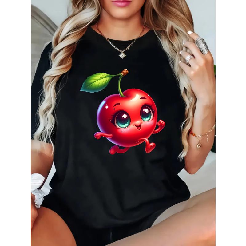 

Trendy Graphic Print Polyester Women s Short Sleeve Blouse Moisture Wicking XXL чорний