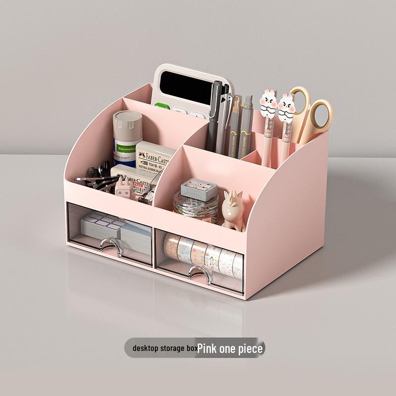Transparent Desktop Organizer with Small Drawers - Ideal for Office, Study, and Stationery Storage