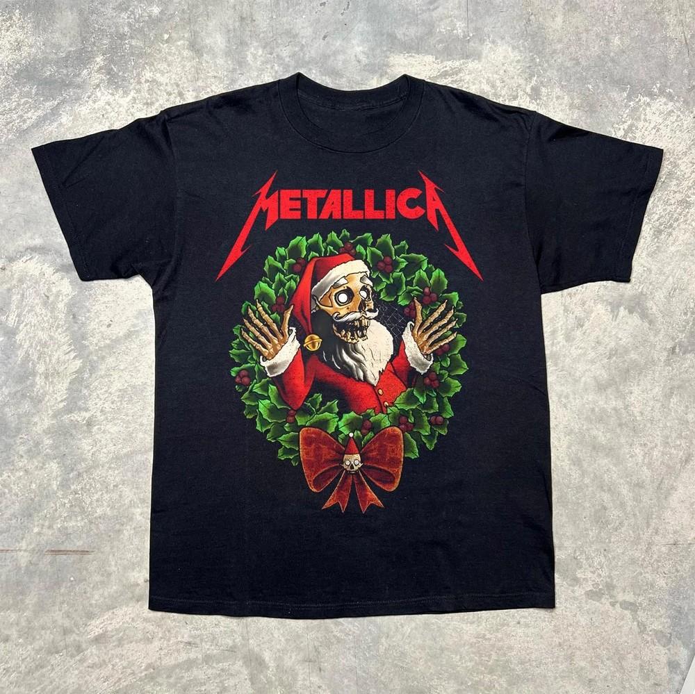 RARE! METALLICA CREEPING SANTA XMAS Black Unisex T-shirt Size S-5XL HOT NEW Unisex T-Shirt XXXL