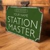 Custom British Railways Station Master Metal Poster High Gloss Aluminum Wall Decor