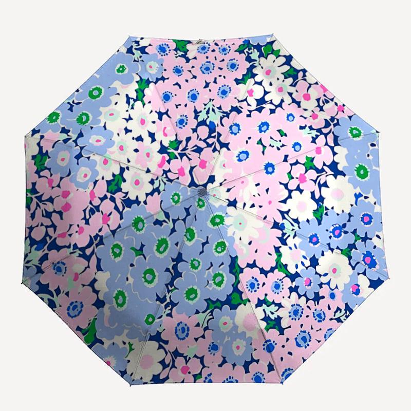 

1pc Floral Pattern, Automatic Folding Umbrella, Portable & Foldable Design with 8 Ribs, Casual Outdoor Accessory yy250729135