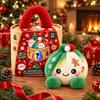 Cartoon Steamed Bun Plushie Christmas Plush Dumpling Toy with Steamer, Stress Relief Stuffed Decoration Squeeze Toy, for Holiday Steamer