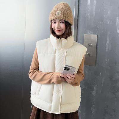 Baumwollweste Damen Herbst und Winter Neu Koreanischer Stehkragen Tragen Locker Baumwollgepolsterte Jacke Weste Weste Jacke Weste.