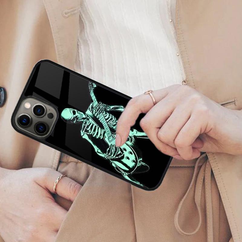 

Магнитный чехол для телефона Rock Roll Skull для APPLE iPhone 17 Air 16 14 13 12 Pro Max 15 Plus Беспроводная зарядка С крышкой MagSafe iPhone 13mini