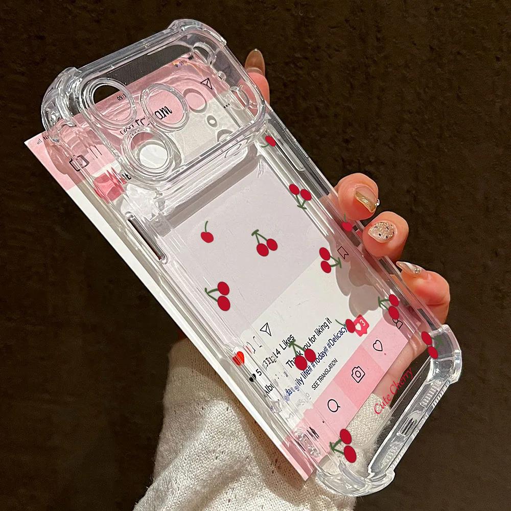 Case For Xiaomi 12T 15T Pro 15 POCO X8 PRO MAX M7 F7 Ultra X7 X5 X4 X3 F4 Fashion Bow Cherry Lichee Soft Transparent Cover