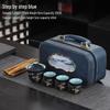 Portable Ceramic Kung Fu Travel Tea Set: One Pot, Three Cups