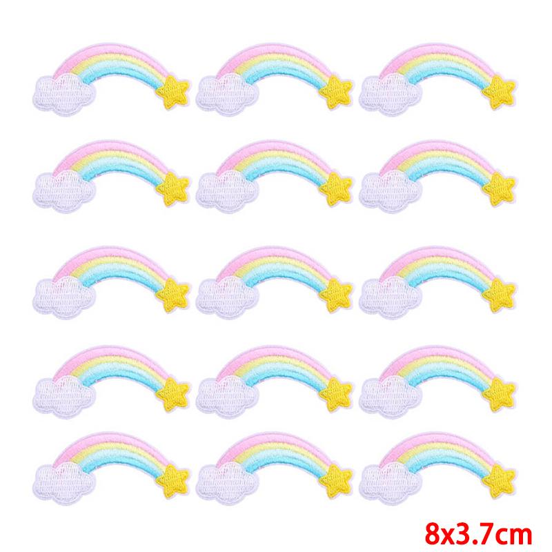 10 יח'\חבילה סיטונאי תיקון רקמה ברזל על תיקוני ביגוד טלאים על בגדים מעילי דקור אפליקציות תפירה