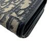 Dior compact Oblique canvas Montagne 30 Tri-fold wallet Navy canvas Women Used
