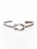 Harang Hr 141B_Silver Tied Rope Bangle Bracelet
