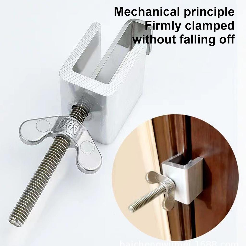 Enhances Home Security Slide Bolt Lock Steel Door Latches Heavy Duty Stainless Steel Door Guard for Theft Prevention