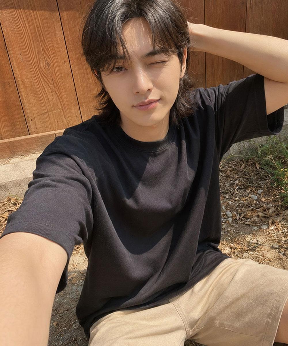 Anew Bros Basic Standard Casual Short Sleeve T-Shirt 10 Colors [Anse_9101] (B Type) Red_Anse_9101/2Xl