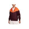 Color Block Versatile Running Hooded Jacket Men Jackets Burgundy DA0002-652