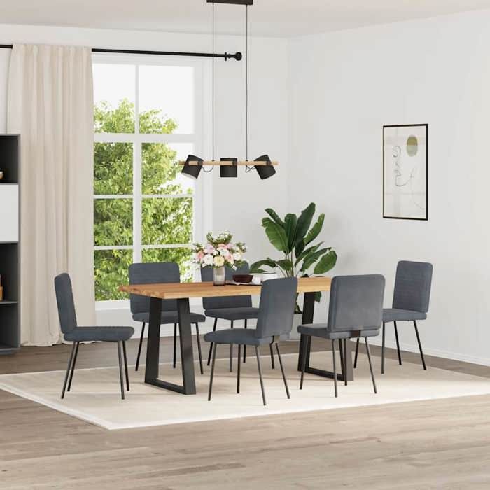 VidaXL Chaises à manger lot de 6 gris foncé velours 3315504