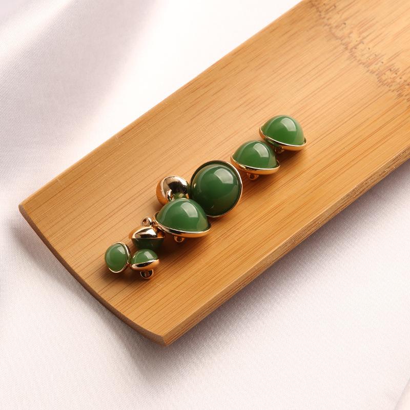 

10 шт. Пуговицы из имитации нефрита в китайском стиле для одежды, куртки, высококачественные аксессуары для пуговиц, китайский чонсам, рубашка, кардиган, пуговицы для свитера 9mm gold bottom jasper