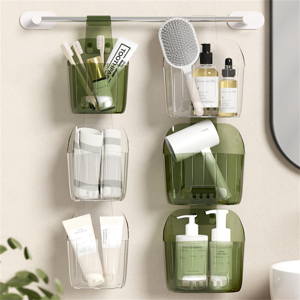Stackable Storage Basket With Hook No Drilling Hanging Box House Container For Kitchen Bathroom Bedroom Accessories
