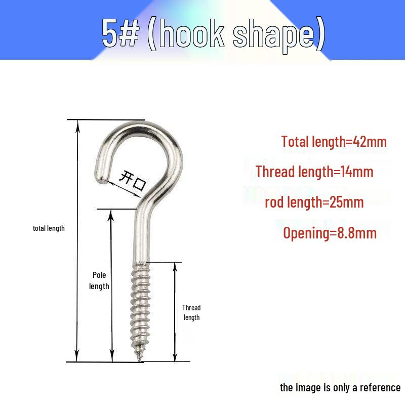 Eye Bolt & Assorted Hooks with Self-Tapping Screws