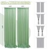 Sage Green Curtains Sheer Chiffon Backdrop Curtain for Backdrop Wedding Drapes for Arch Decor Ceiling Backdrop for Birthday