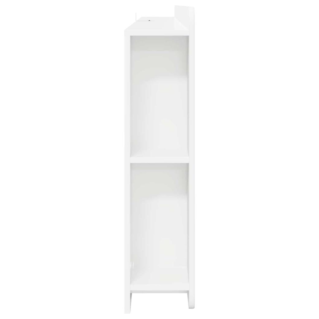Headboard Cabinet with Storage White Wood Based Material