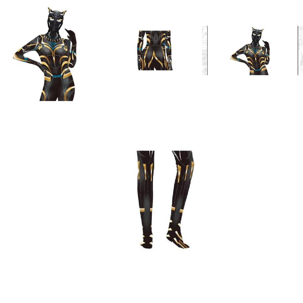 Black Pantherwakanda For Altid Letitia Wright Dame Elastisk Bodystocking Hovedbeklædning Cosplay