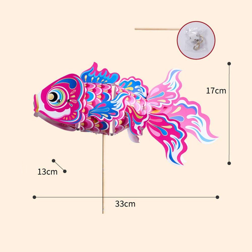 DIY Material Package New Year Fish Lantern Waterproof Hanging Ornament Handmade Lantern Festival Atmosphere Festival Lanterns