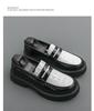 Men's Large Patent Leather Slip-On Loafers - Versatile Casual & Business Thick Sole Shoes