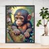 5D DIY Full Round Drill Diamond Painting Little Monkey Home Decor Art Craft
