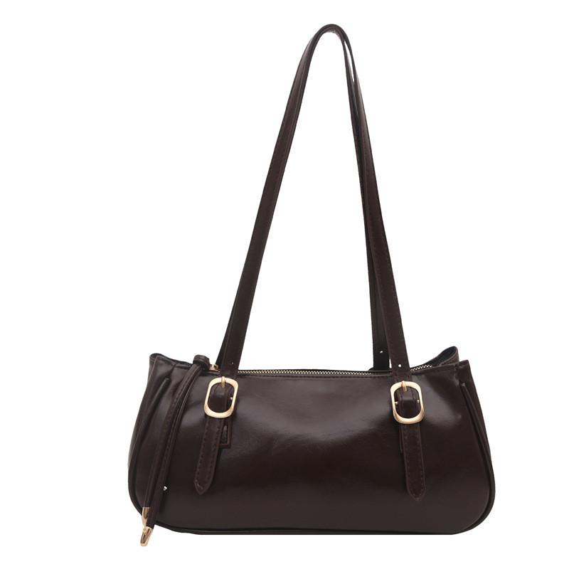 Minimalist Pu Crossbody Bag For Women With Zipper Closure And Dual Shoulder Straps