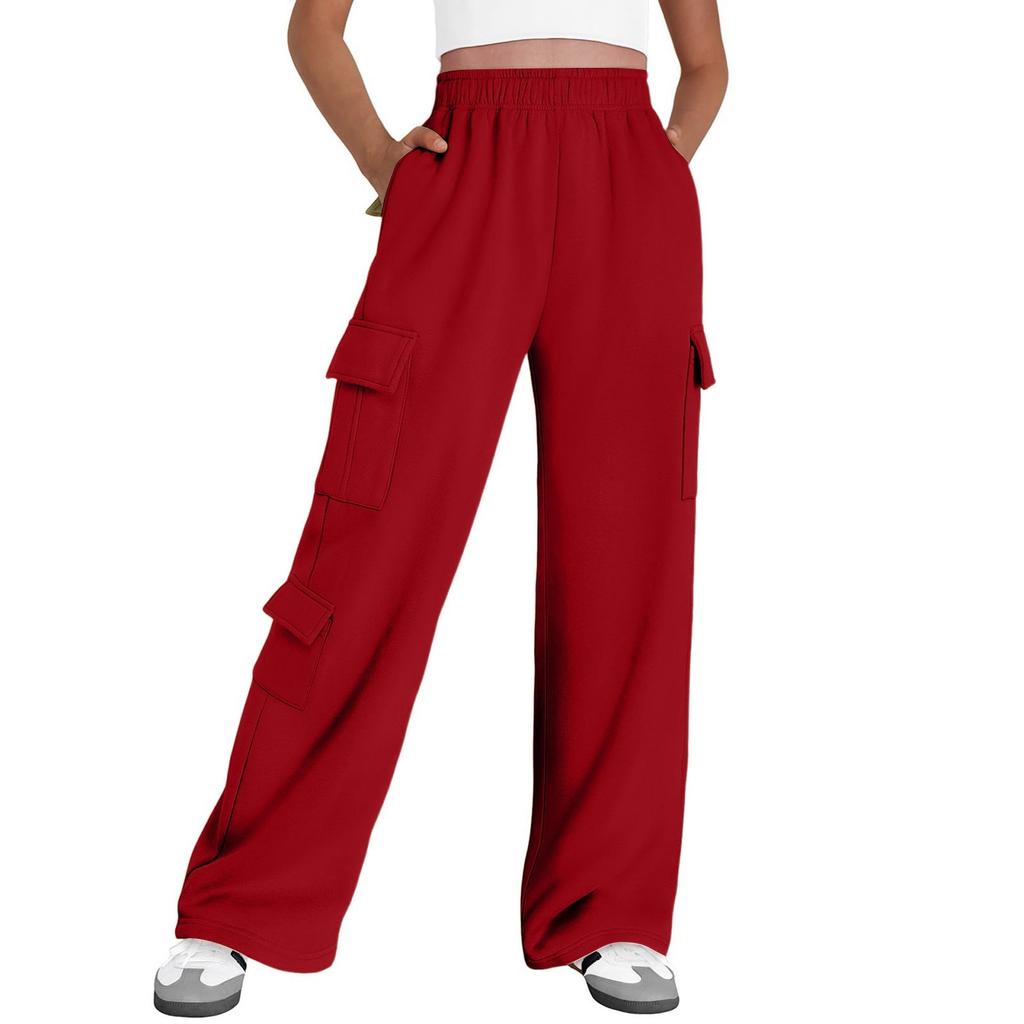 Womens Cargo Sweatpants Wide Leg Pants Baggy Joggers With Pockets