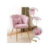 Set of 6 Modern Velvet Living Room Chairs, Bathroom Chairs, Upholstered Chairs with Petal-shaped Backrest