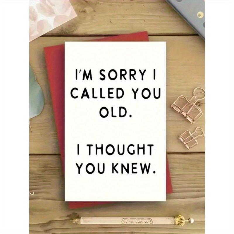 1pc Birthday Greeting Card About Friends Growing Older Suitable For Sending To Partners, Friends And Colleagues